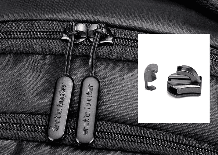 Arctic Hunter hidden zipper detail